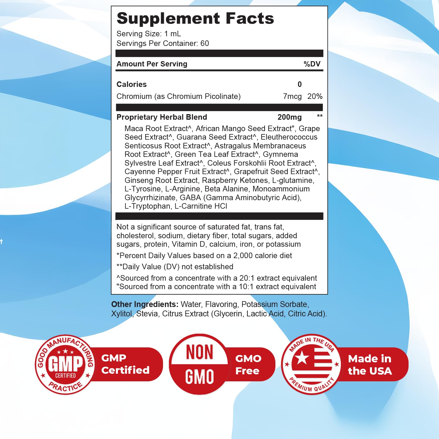 GLP Drops – 100% Natural Herbal Supplement with Maca, Grape Seed, Green Tea & More – Made in USA, Non-GMO, Easy-to-Take Liquid Formula – 60mL (2oz), 30 Servings, 1 Month Supply - dailyvitalstore