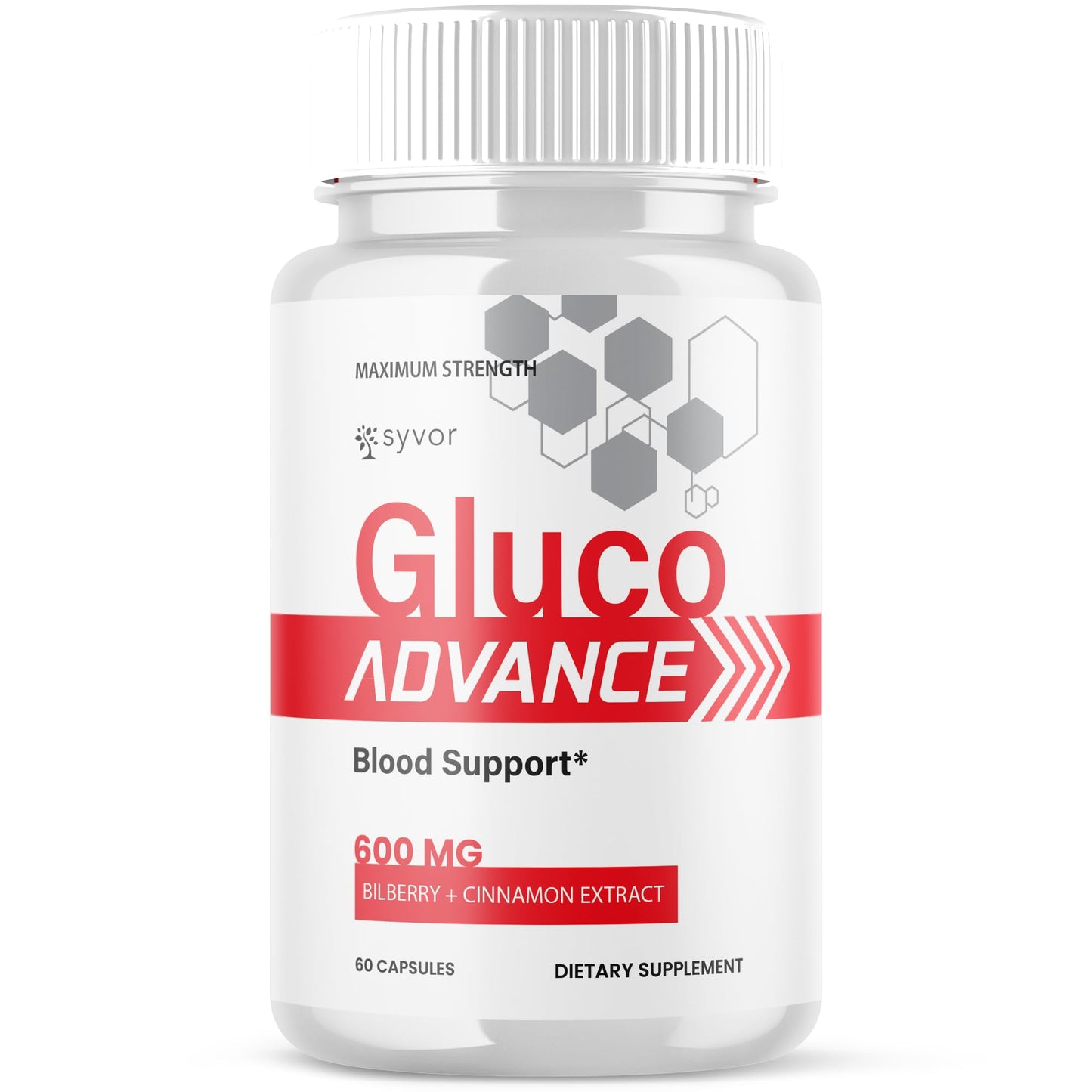 Gluco Advance Capsules, Official Gluco Advance Supplement Pills with All Natural Ingredients, Advanced Formula Supplement with Maximum Strength Premium Vitamins for Women & Men (60 Capsules) - dailyvitalstore