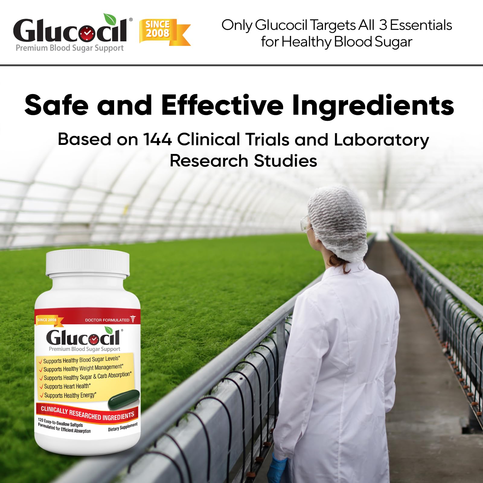 Glucocil – Softgels - Premium Blood Sugar Support - New Clinical Study Published March 2026-3 Million Bottles Sold - Supports the 3 Essentials - dailyvitalstore