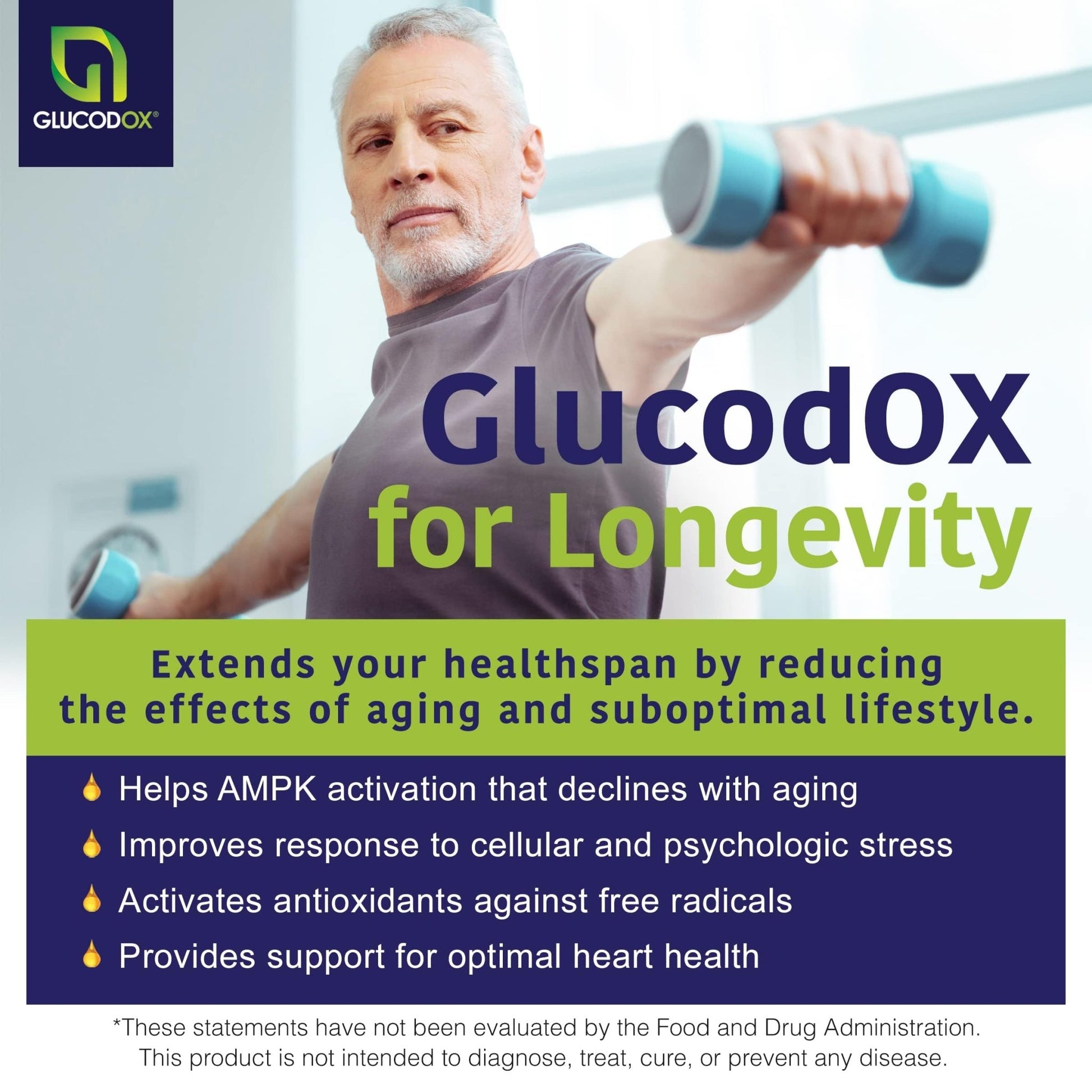 GlucodOX AMPK Activator Supplement – AMPK Enzyme, Metabolism Booster, Guggul Supplement for Body Management & Longevity – Vegan Metabolic Support - 30 Day Supply (60 Capsules) - dailyvitalstore