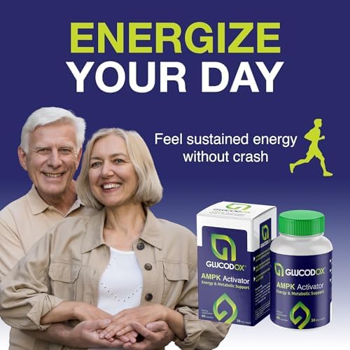 GlucodOX AMPK Activator Supplement – AMPK Enzyme, Metabolism Booster, Guggul Supplement for Body Management & Longevity – Vegan Metabolic Support - 30 Day Supply (60 Capsules) - dailyvitalstore