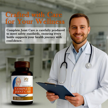 Glucosamine Chondroitin MSM Complete Joint Care Supplement | Glucosamine HCl, Chondroitin, MSM, Boswellia & Ginger | Supports Joint Mobility & Flexibility | 100 Tablets - dailyvitalstore