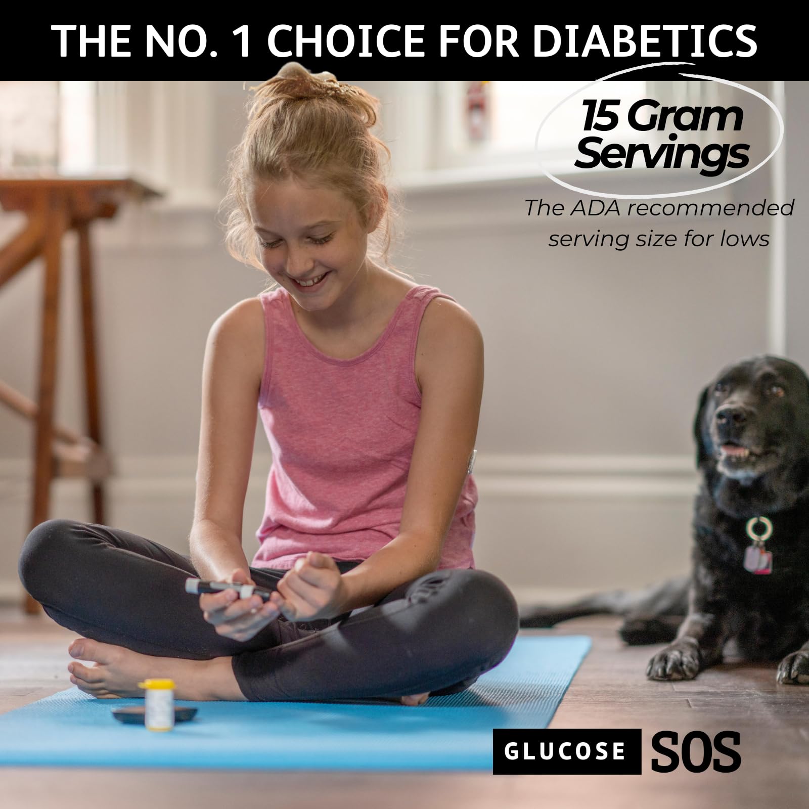 Glucose SOS Glucose Powder Packets with Natural Dextrose, Fast-Absorption That Instantly Dissolves in Your Mouth with No Water Needed, Sweet & Tangy 12 Servings - dailyvitalstore