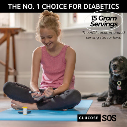 Glucose SOS Glucose Powder Packets with Natural Dextrose, Fast-Absorption That Instantly Dissolves in Your Mouth with No Water Needed, Sweet & Tangy 12 Servings - dailyvitalstore