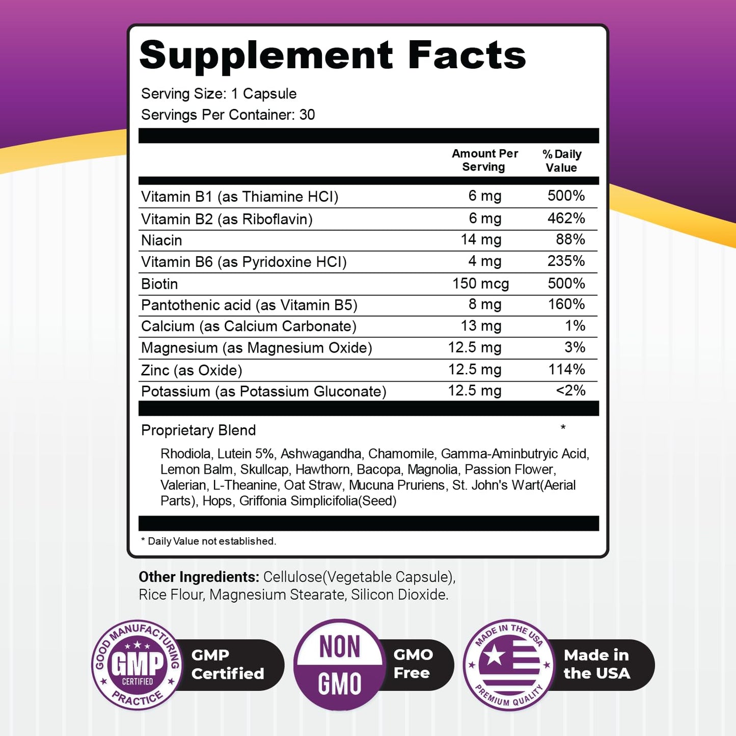 GlucoShield Pro - Natural Supplement with Vitamins B1, B2, B6, Magnesium, Zinc & Calcium | Non-GMO, Stimulant-Free, Easy-to-Take | Made in the USA, GMP-Certified | 30 Capsules, 3 Month Supply - dailyvitalstore
