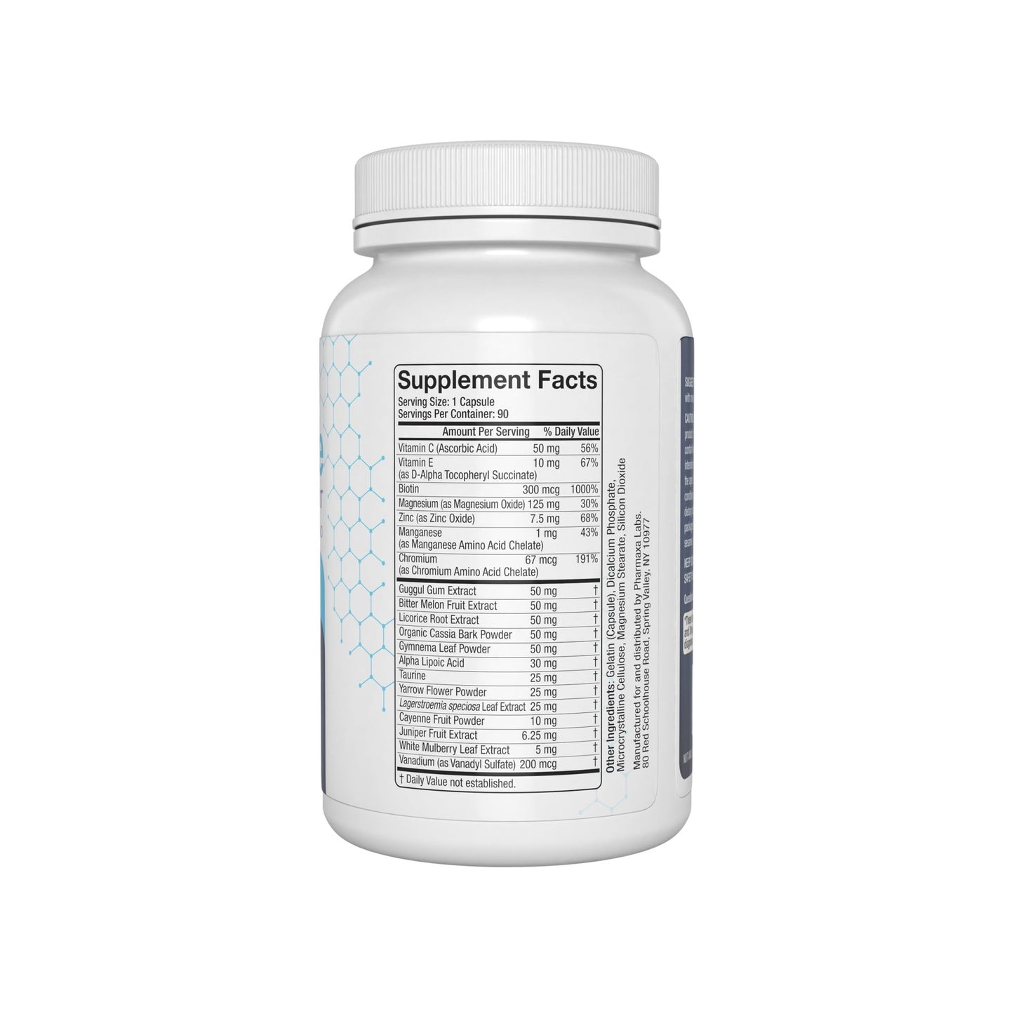 Gluctose Blood Health Support Supplement - Advanced Formula for Men & Women - Chromium, Magnesium, Alpha Lipoic Acid, Bitter Melon, Gymnema - 90 Day Supply / 90 Capsules - dailyvitalstore