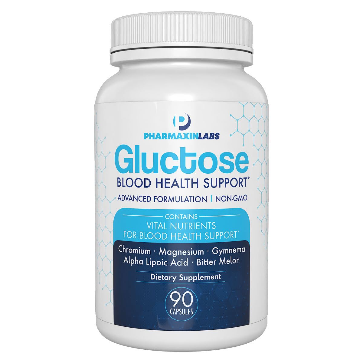 Gluctose Blood Health Support Supplement - Advanced Formula for Men & Women - Chromium, Magnesium, Alpha Lipoic Acid, Bitter Melon, Gymnema - 90 Day Supply / 90 Capsules - dailyvitalstore