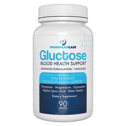 Gluctose Blood Health Support Supplement - Advanced Formula for Men & Women - Chromium, Magnesium, Alpha Lipoic Acid, Bitter Melon, Gymnema - 90 Day Supply / 90 Capsules - dailyvitalstore