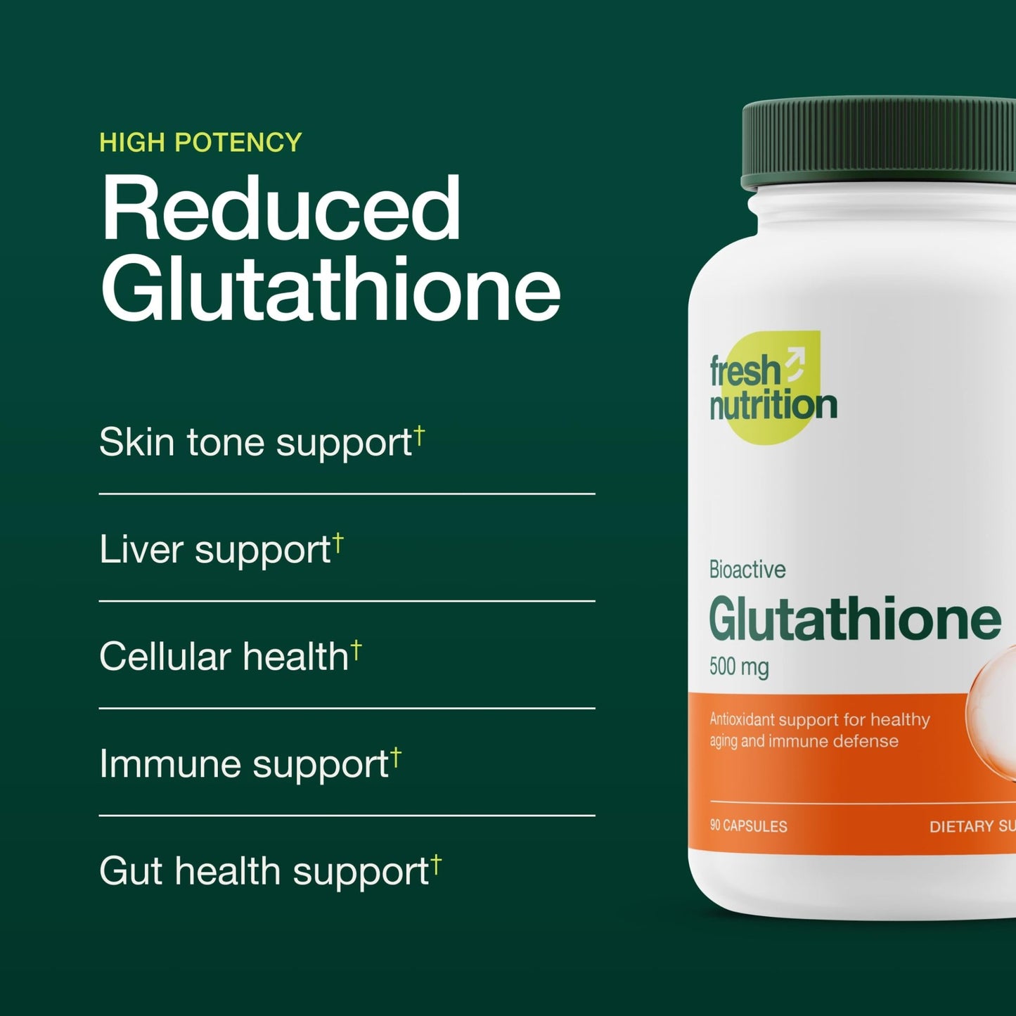 Glutathione Supplement Capsule - Strongest DNA Verified Glutathione Reduced - Vegan Friendly, Non GMO, Gluten & Soy Free - dailyvitalstore