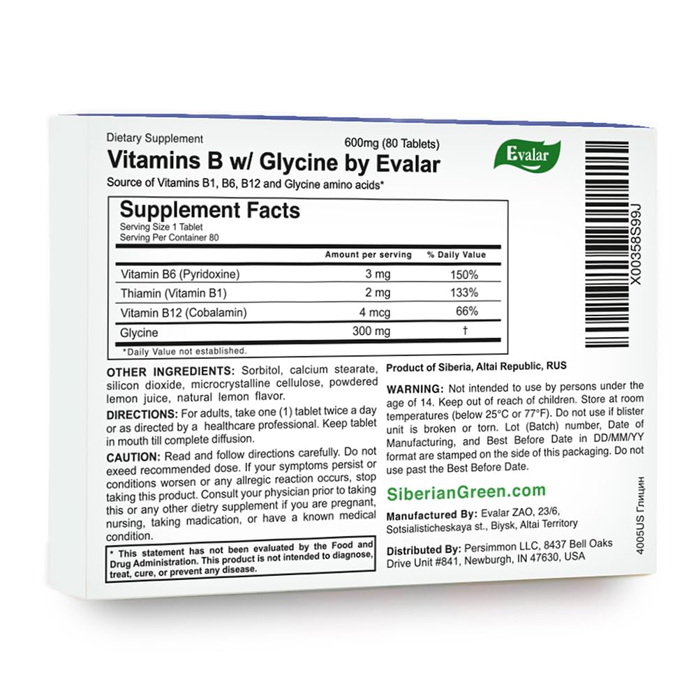 Glycine Forte Evalar 60 Tabs - dailyvitalstore