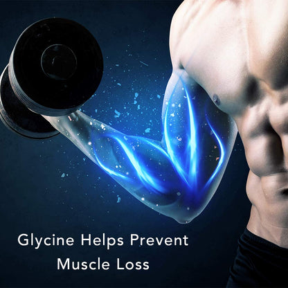 Glycine Powder (2 lbs) - Promotes Restful Sleep, Muscle Energy and Strength, Memory and Cognition Support (Resealable Bag) - dailyvitalstore