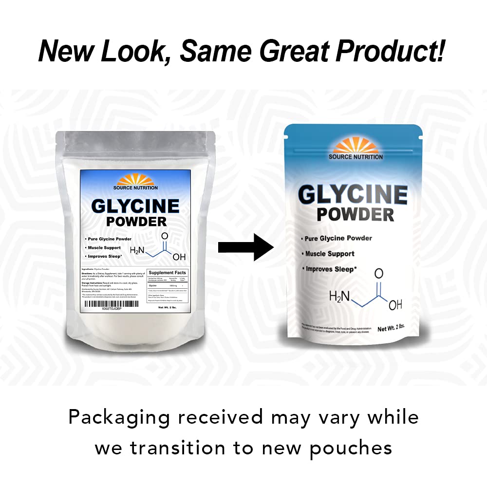 Glycine Powder (2 lbs) - Promotes Restful Sleep, Muscle Energy and Strength, Memory and Cognition Support (Resealable Bag) - dailyvitalstore