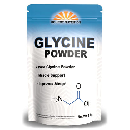 Glycine Powder (2 lbs) - Promotes Restful Sleep, Muscle Energy and Strength, Memory and Cognition Support (Resealable Bag) - dailyvitalstore