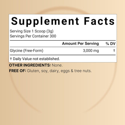 Glycine Powder, 300 Servings (2 lb) – 3,000 mg Free-Form Glycine Per Serving – Unflavored Pure Powder – Non-GMO, cGMP Manufactured - dailyvitalstore
