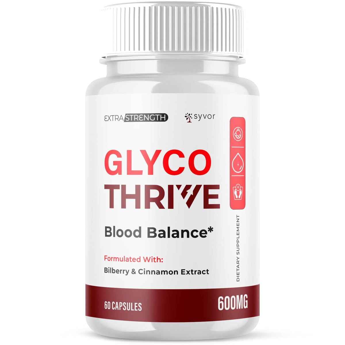Glyco Thrive Capsules, Official GlycoThrive Glycogen Support Pills with All Natural Ingredients, Advanced Formula Health Supplement with Max Strength Premium Vitamins for Women & Men (60 Capsules) - dailyvitalstore