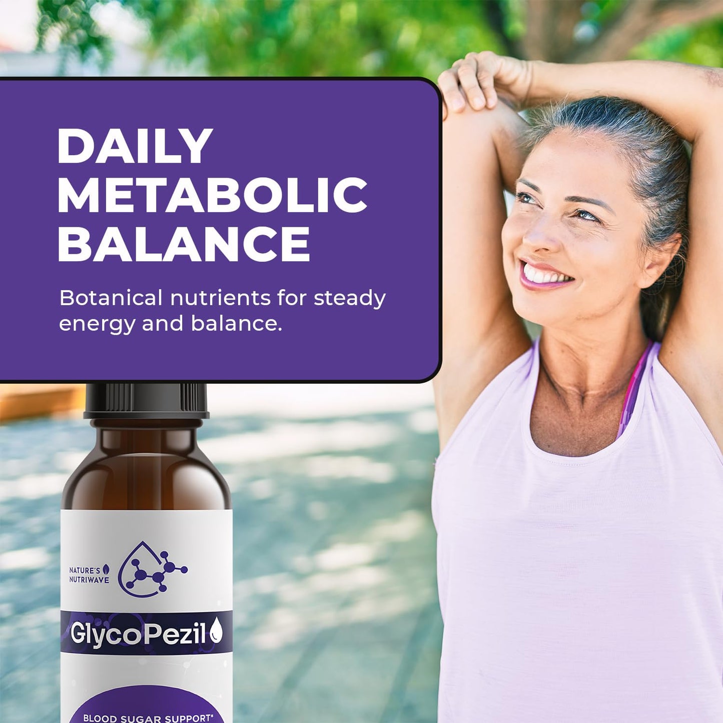 GlycoPezil – Daily Liquid Botanical Supplement with Chromium, Maca Root, Ginseng & Plant Extracts – Clean, Stimulant-Free Formula – GMP-Certifed, Non-GMO, Made in USA - 2 fl oz, 1 Month Supply - dailyvitalstore