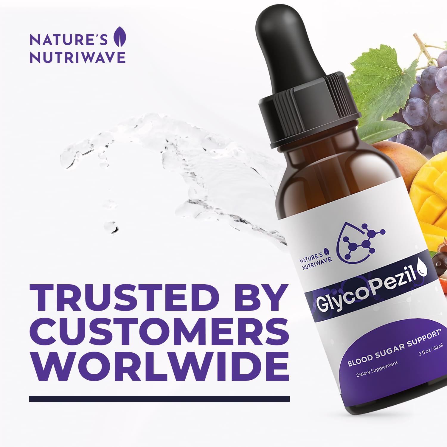 GlycoPezil – Daily Liquid Botanical Supplement with Chromium, Maca Root, Ginseng & Plant Extracts – Clean, Stimulant-Free Formula – GMP-Certifed, Non-GMO, Made in USA - 2 fl oz, 1 Month Supply - dailyvitalstore