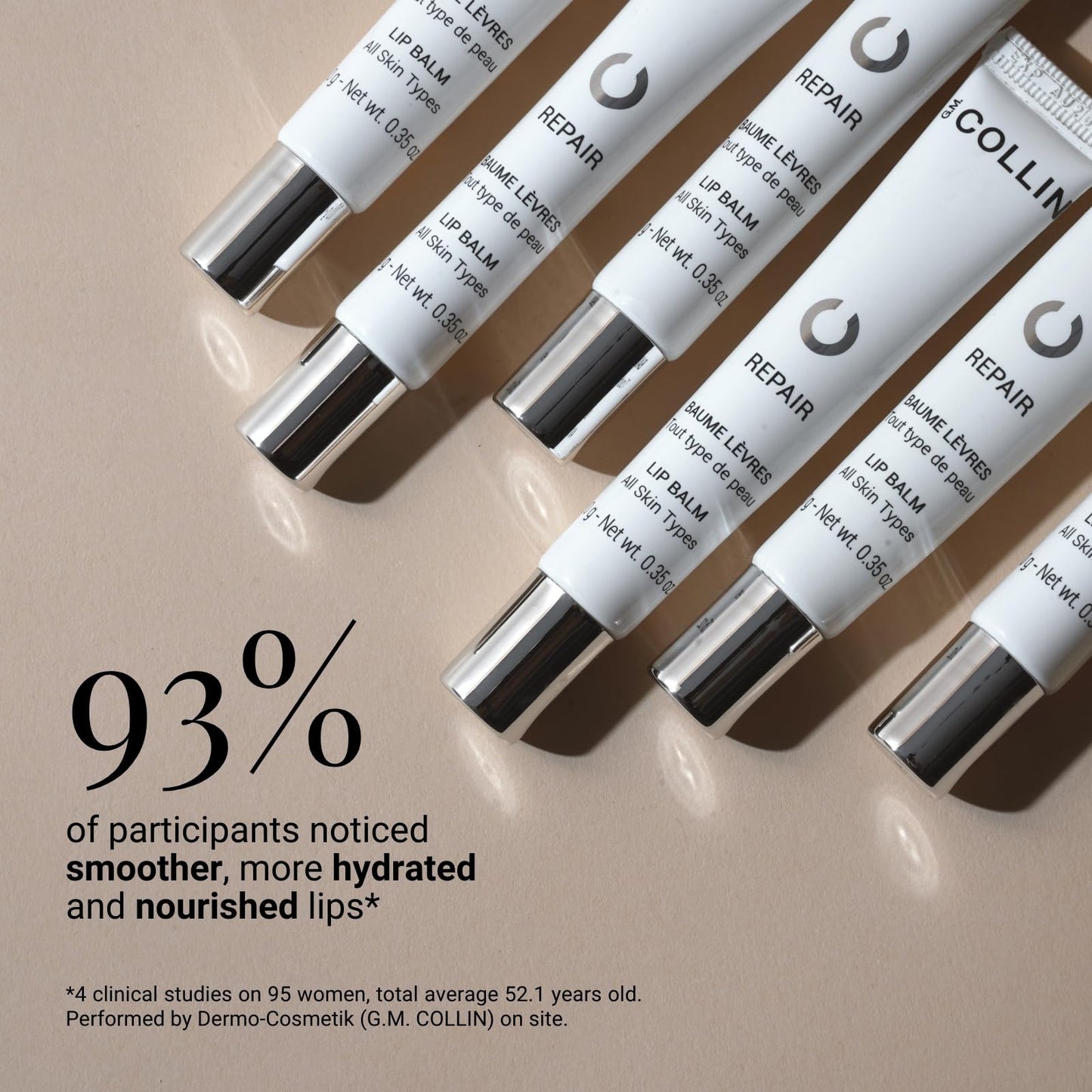 G.M. COLLIN Repair Lip Balm | Hydrating Treatment for Dry or Chapped Lips | Moisturizing Shea Butter to Soothe and Soften - dailyvitalstore