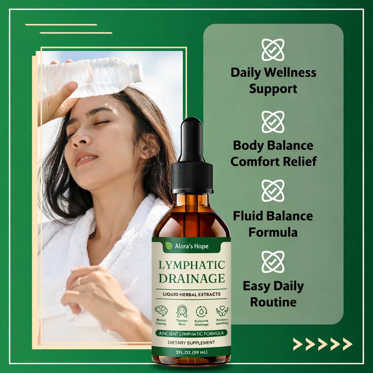 gmpdose Alora Lymphatic Drainage Drops, Promotes The Efficient Drainage of The Lymphatic System to Promote Overall Health 2 fl oz (1pc) - dailyvitalstore