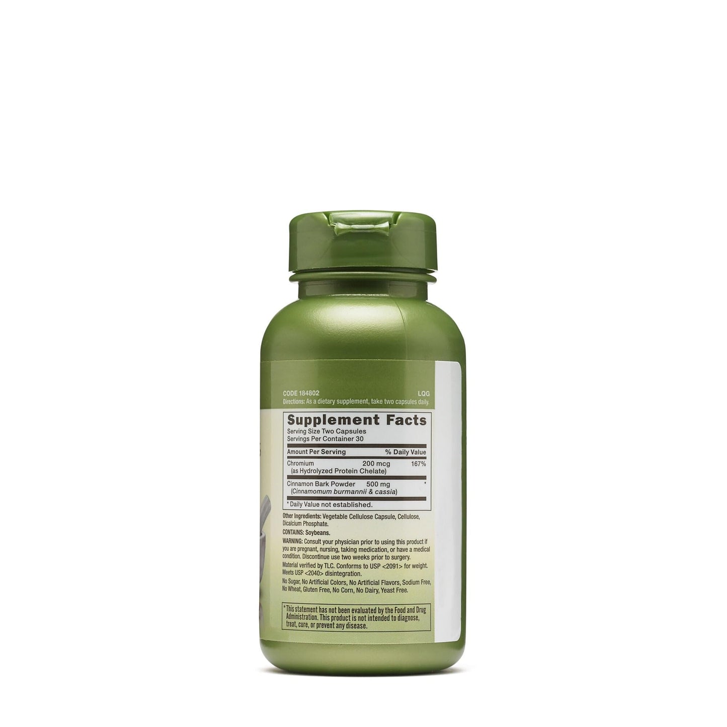 GNC Herbal Plus Cinnamon & Chromium Supplement, Vegetarian 30 Servings - dailyvitalstore