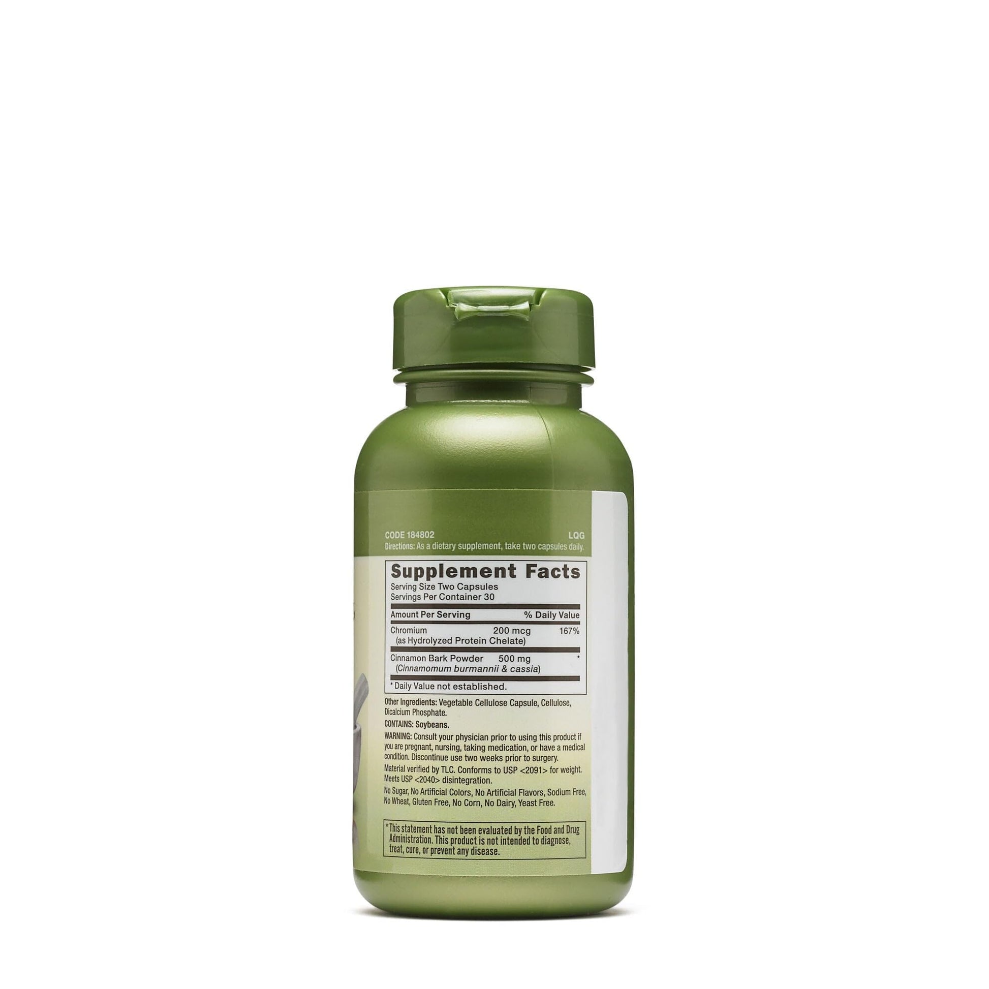 GNC Herbal Plus Cinnamon & Chromium Supplement, Vegetarian 30 Servings - dailyvitalstore