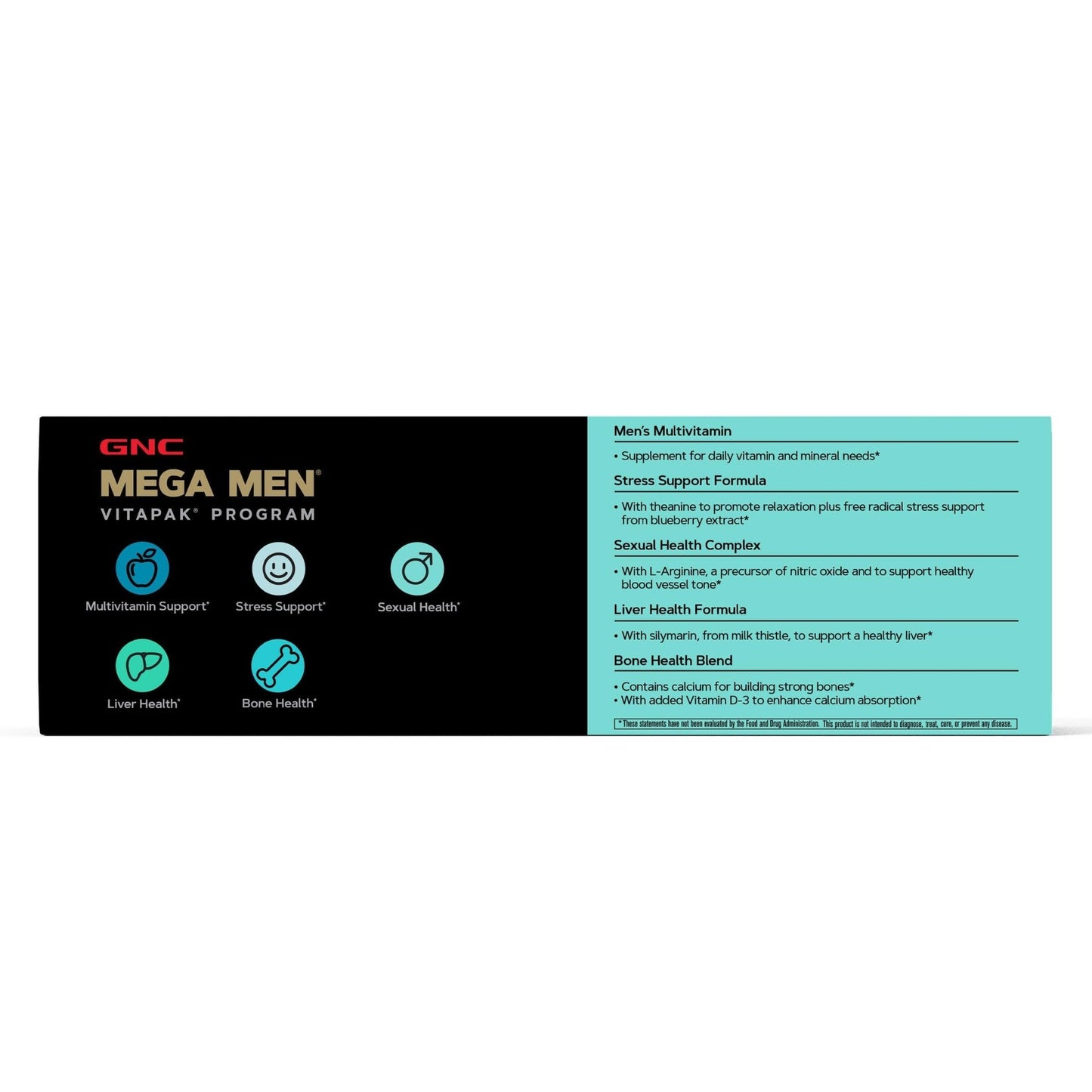 GNC Men's 30+ Vitapak Program | 5-in-1 Daily Multivitamins and Minerals | Supports Healthy Bones and Stress Relief | 30 Servings - dailyvitalstore