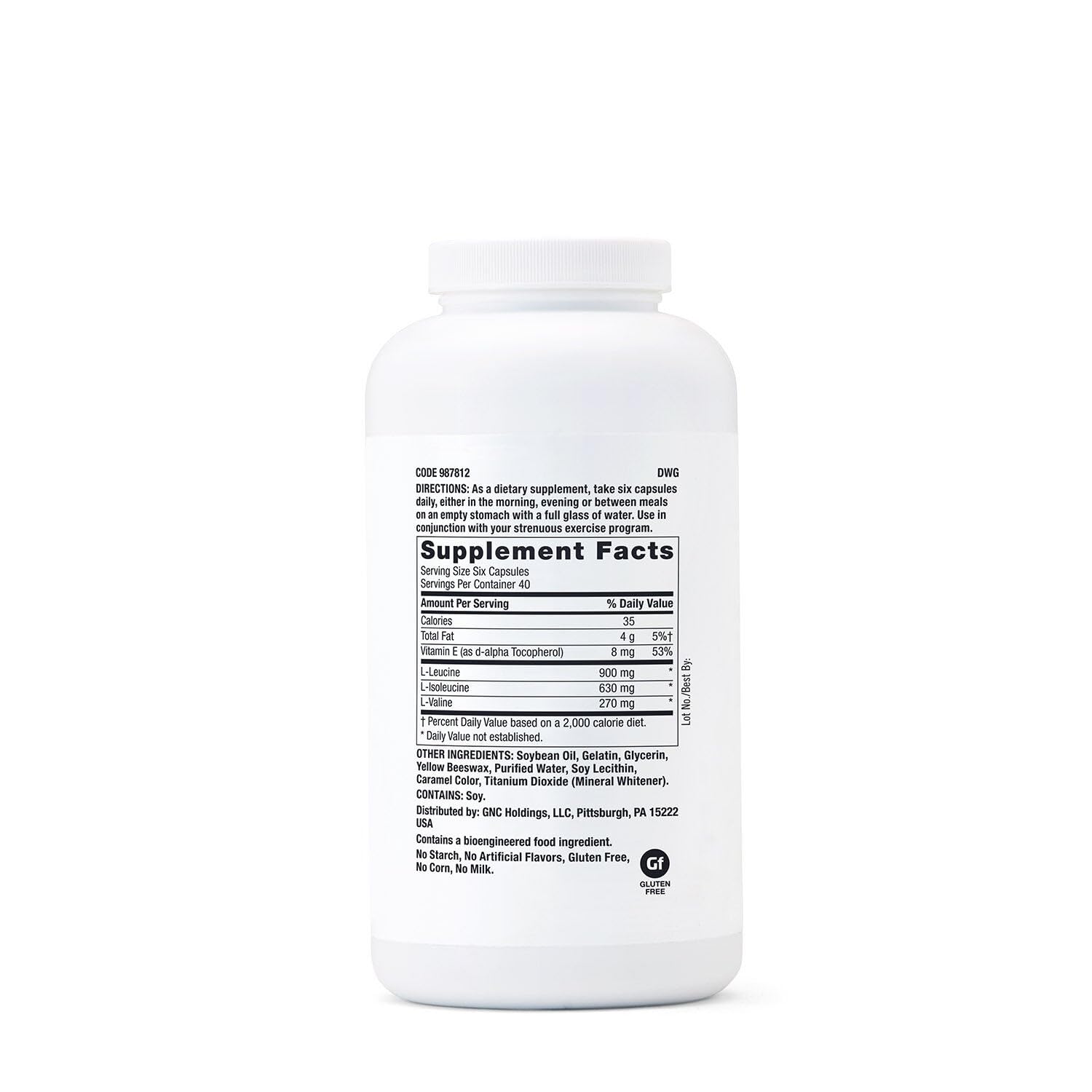GNC Pro Performance BCAA 1.8g, 3rd Party Tested Supplement for Men & Women, Branched Chain Amino Acids, Essential Amino Acids Supports Muscle Protein Synthesis, 240 Softgels, 40 SVG - dailyvitalstore