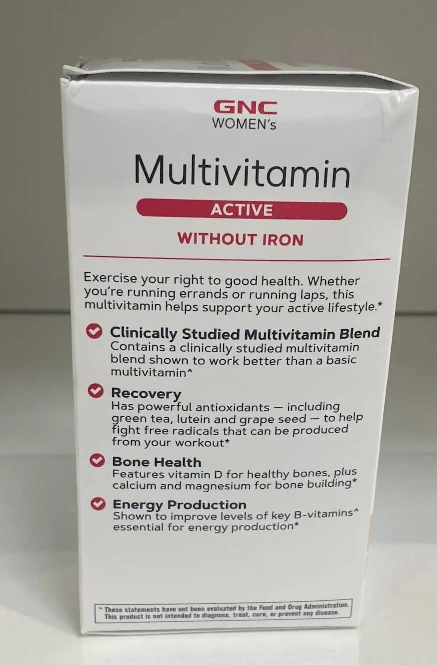 GNC Women's Multivitamin Active Without Iron, Supports an Active Lifestyle, 30+ Nutrient Formula, Promotes Bone & Joint Health - dailyvitalstore