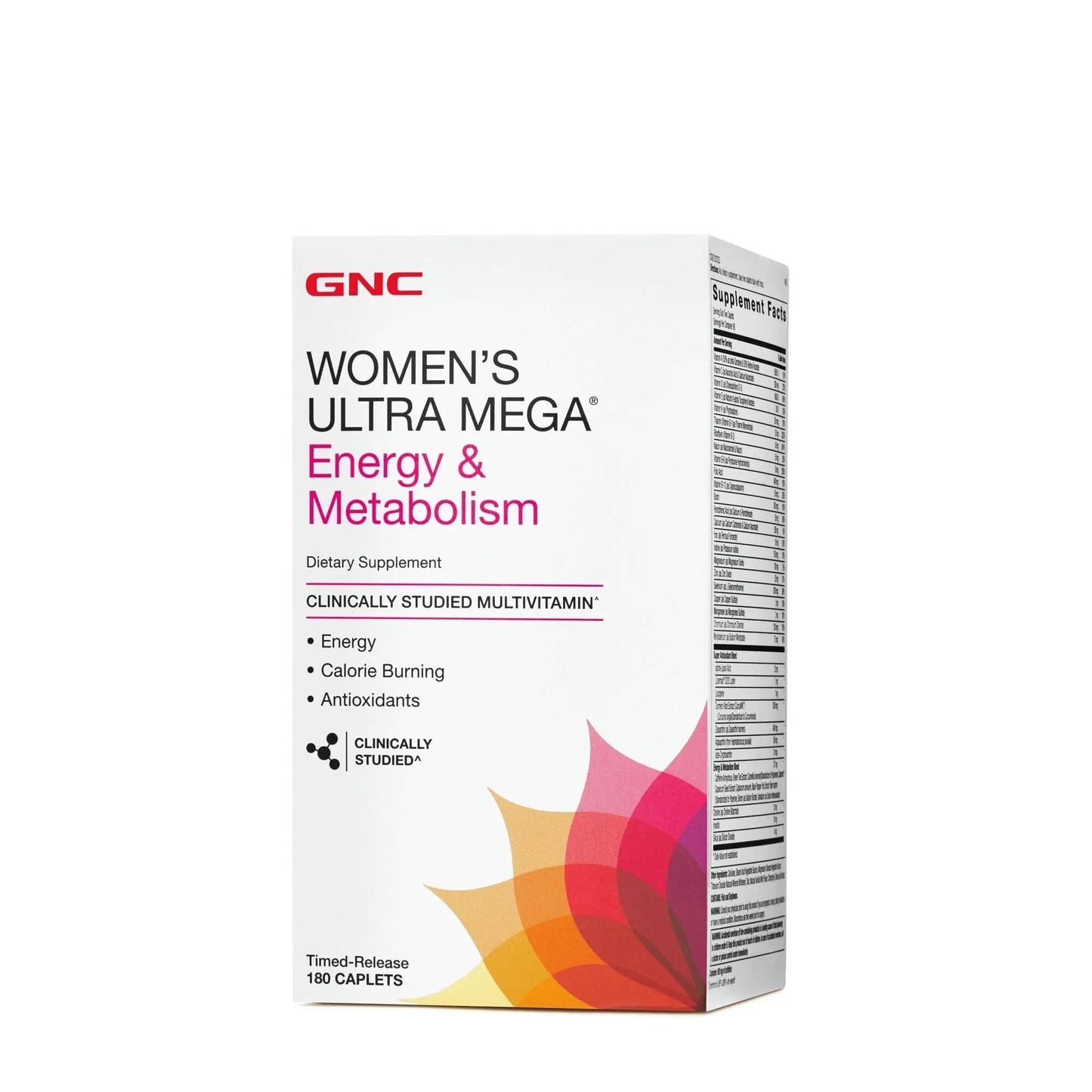 GNC Womens Ultra Mega Energy and Metabolism Multivitamin for Women, 180 Count, for Increased Energy, Metablism, and Calorie Burning - dailyvitalstore