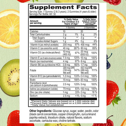 Go Healthy Kids Multivitamin Gummies, Immune Support, Kids Vitamin Gummies, Kosher Kid Vitamin, Halal - dailyvitalstore