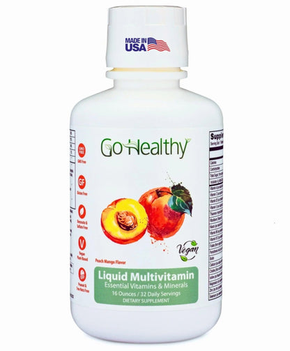 Go Healthy Liquid Vitamins for Women, Men, Teens | Vegan Vitamin & Mineral | High Absorption | Premium Liquid Multivitamin | - dailyvitalstore