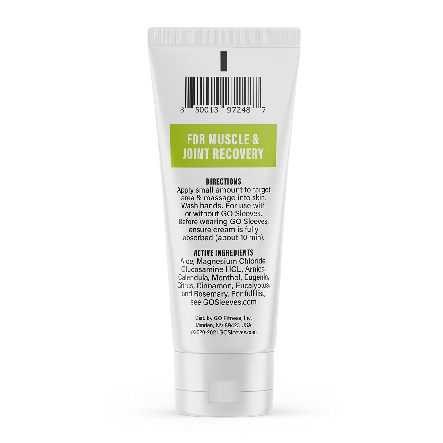 Go Sleeves Sports Recovery Cream - Concentrated Muscle and Joint Recovery Lotion – Magnesium Chloride Cream with Arnica for Muscle Pain and Stiffness from Running, Exercise, Backache – 2 Ounces - dailyvitalstore