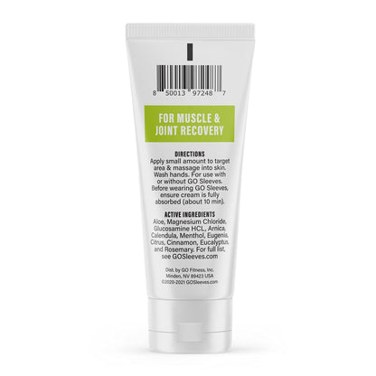 Go Sleeves Sports Recovery Cream - Concentrated Muscle and Joint Recovery Lotion – Magnesium Chloride Cream with Arnica for Muscle Pain and Stiffness from Running, Exercise, Backache – 2 Ounces - dailyvitalstore