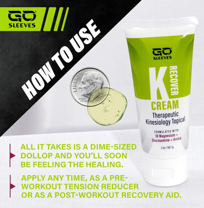 Go Sleeves Sports Recovery Cream - Concentrated Muscle and Joint Recovery Lotion – Magnesium Chloride Cream with Arnica for Muscle Pain and Stiffness from Running, Exercise, Backache – 2 Ounces - dailyvitalstore