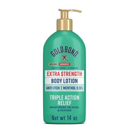 Gold Bond Medicated Extra Strength Body Lotion, Moisturizes, Relieves & Soothes, 14 oz Lotion - dailyvitalstore