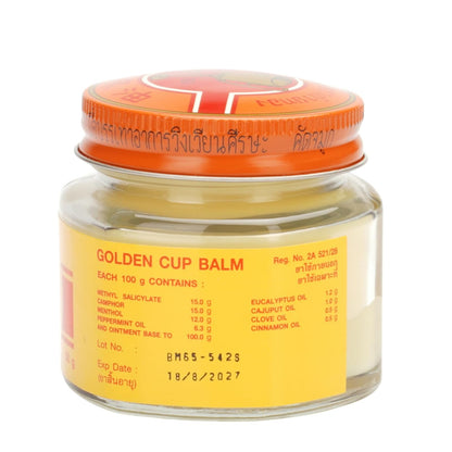 Golden Cup Balm Yellow Herbal Thai Ointment 50g - dailyvitalstore
