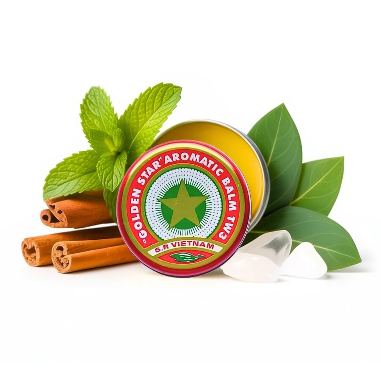 Golden Star Aromatic Balm (Pack of 8) - Authentic Vietnamese Cao Sao Vang - Support Fast Relief for Headaches, Muscle Pain, Colds, & Insect Bites - Natural Essential Oils - Travel Size 4g Tins - dailyvitalstore