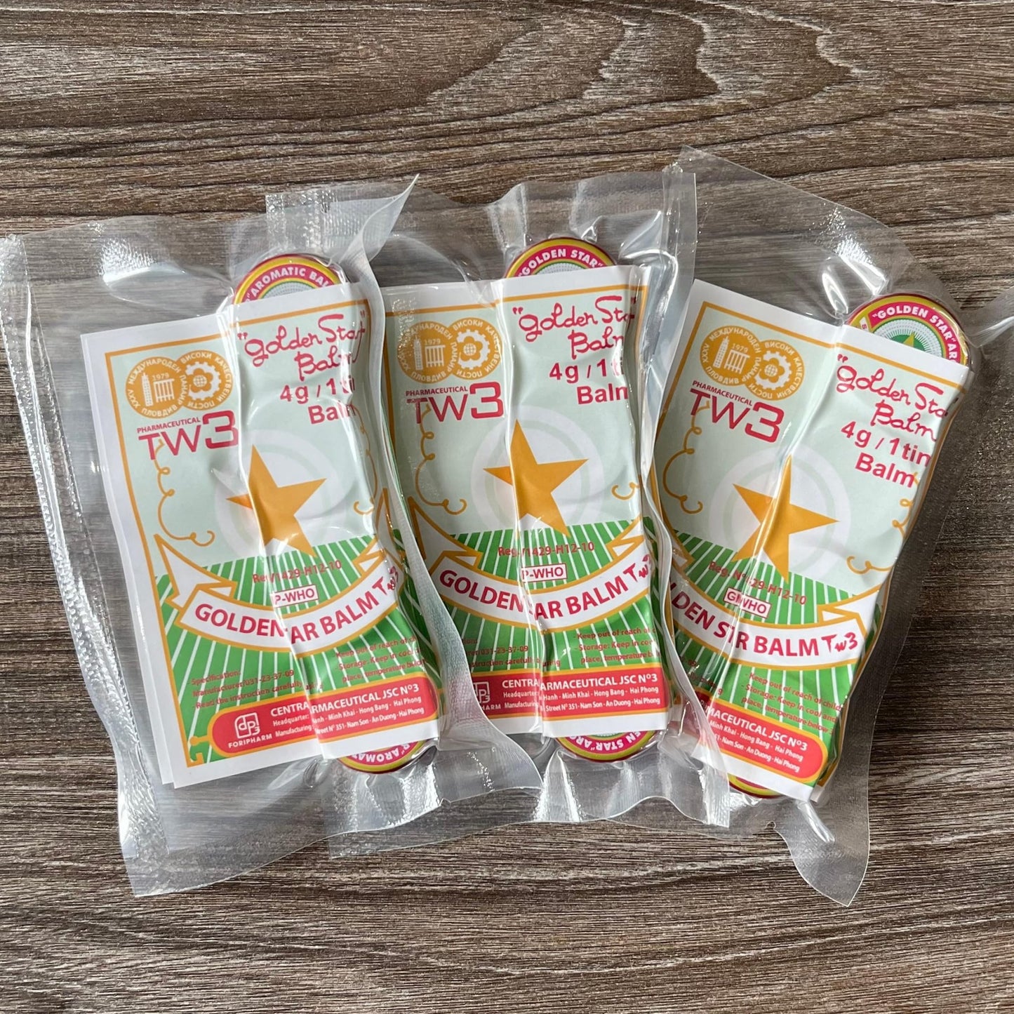Golden Star Aromatic Balm (Pack of 8) - Authentic Vietnamese Cao Sao Vang - Support Fast Relief for Headaches, Muscle Pain, Colds, & Insect Bites - Natural Essential Oils - Travel Size 4g Tins - dailyvitalstore
