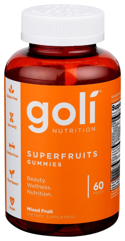 Goli Nutrition, Gummies Superfruits Mixed Fruit, 60 Count - dailyvitalstore