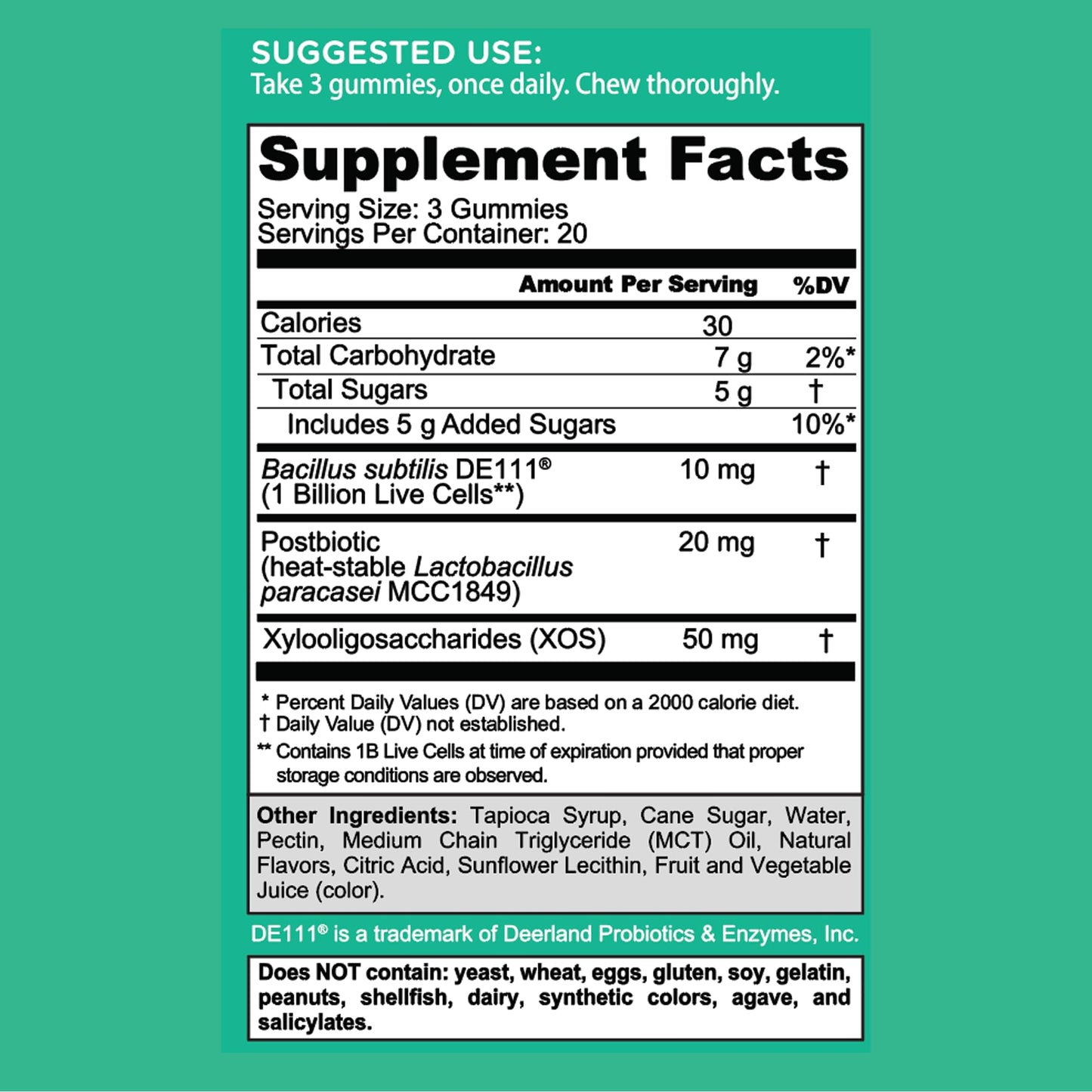 Goli Pre Pro Postbiotic Gummies - Worlds First 3-in-1 Formula with DE111 Probiotics, XOS Prebiotics, MCC1849 Postbiotics - Vegan, Non-GMO, - dailyvitalstore