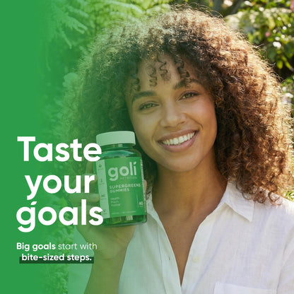 Goli Supergreens Gummies with Probiotics - Artichoke Leaf Extract, Spirulina, Kale, Vitamins A, B6, B12 - Vegan, Gluten-Free, Non-GMO - dailyvitalstore