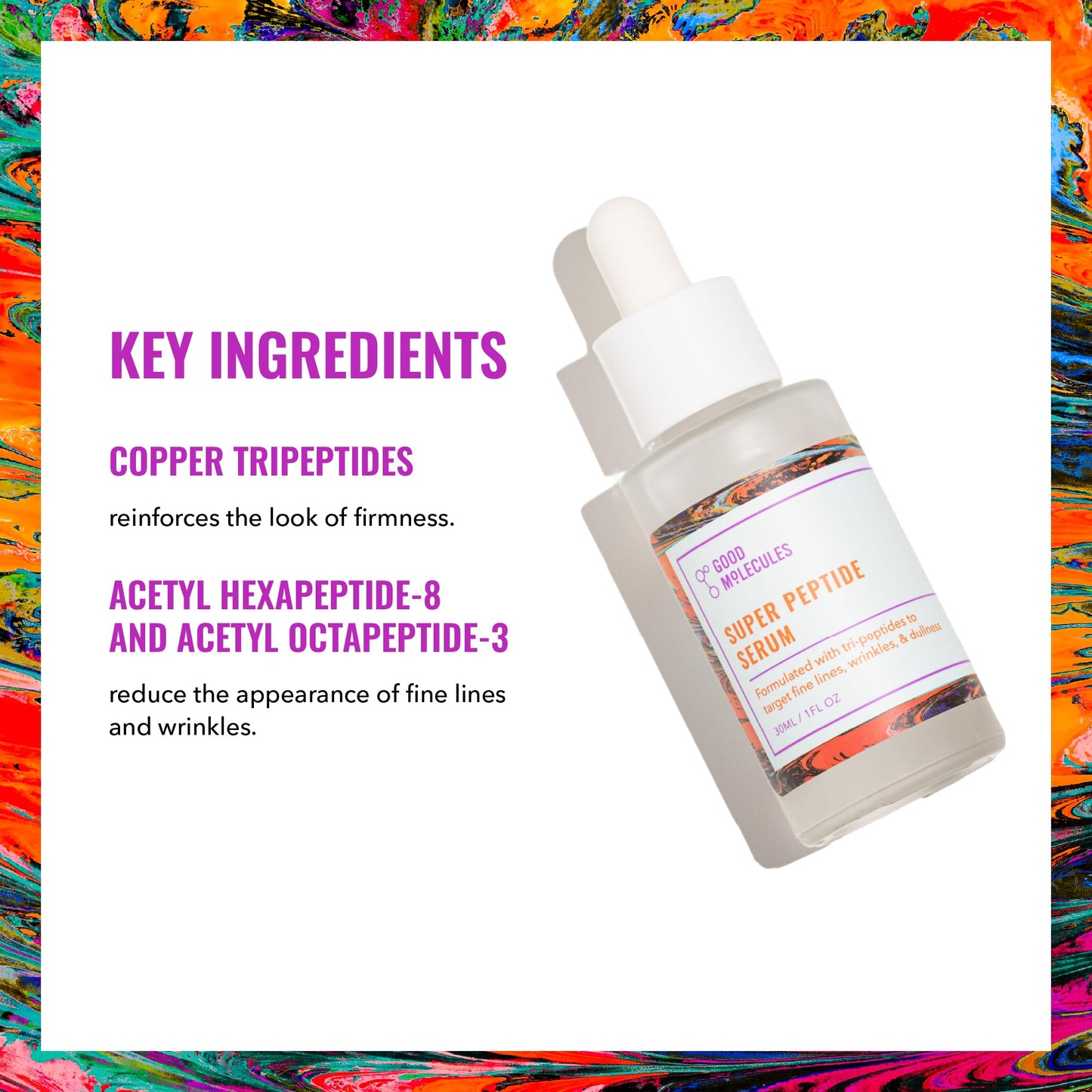 Good Molecules Super Peptide Serum - Anti-aging Facial Serum with Peptides and Copper Tripeptides to Plump and Firm - dailyvitalstore