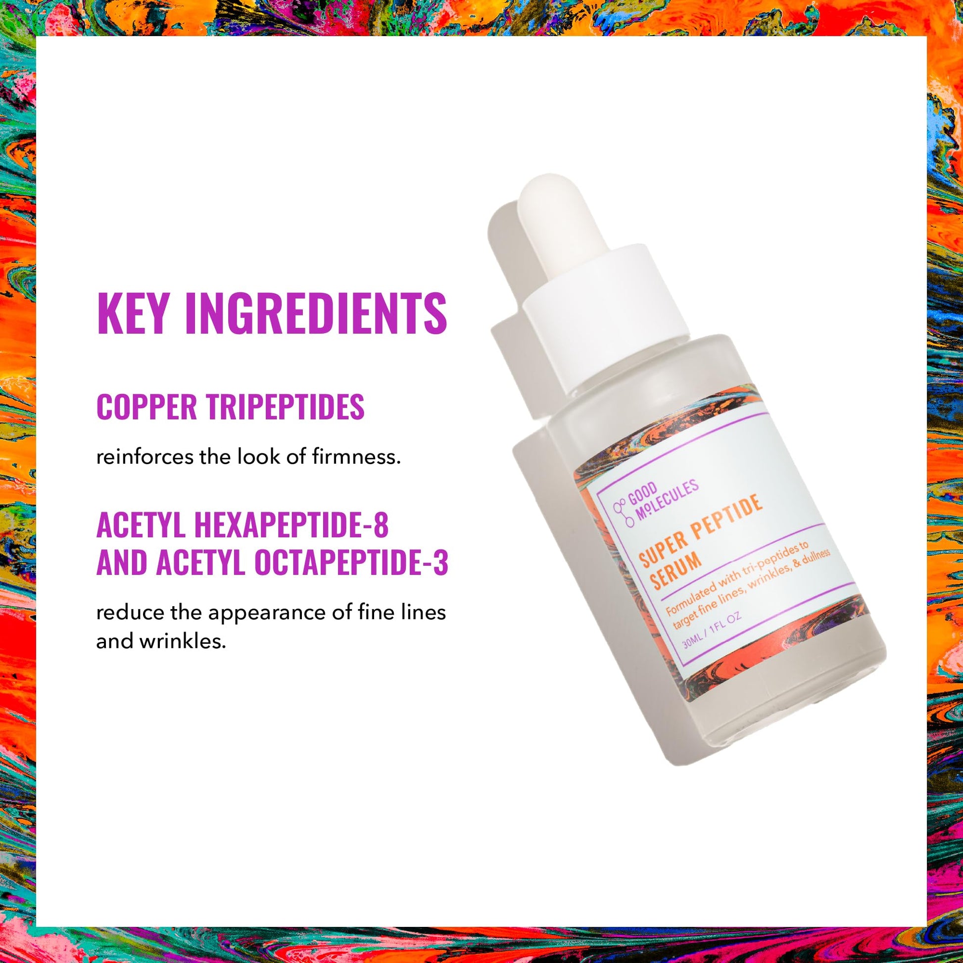 Good Molecules Super Peptide Serum - Anti-aging Facial Serum with Peptides and Copper Tripeptides to Plump and Firm - dailyvitalstore
