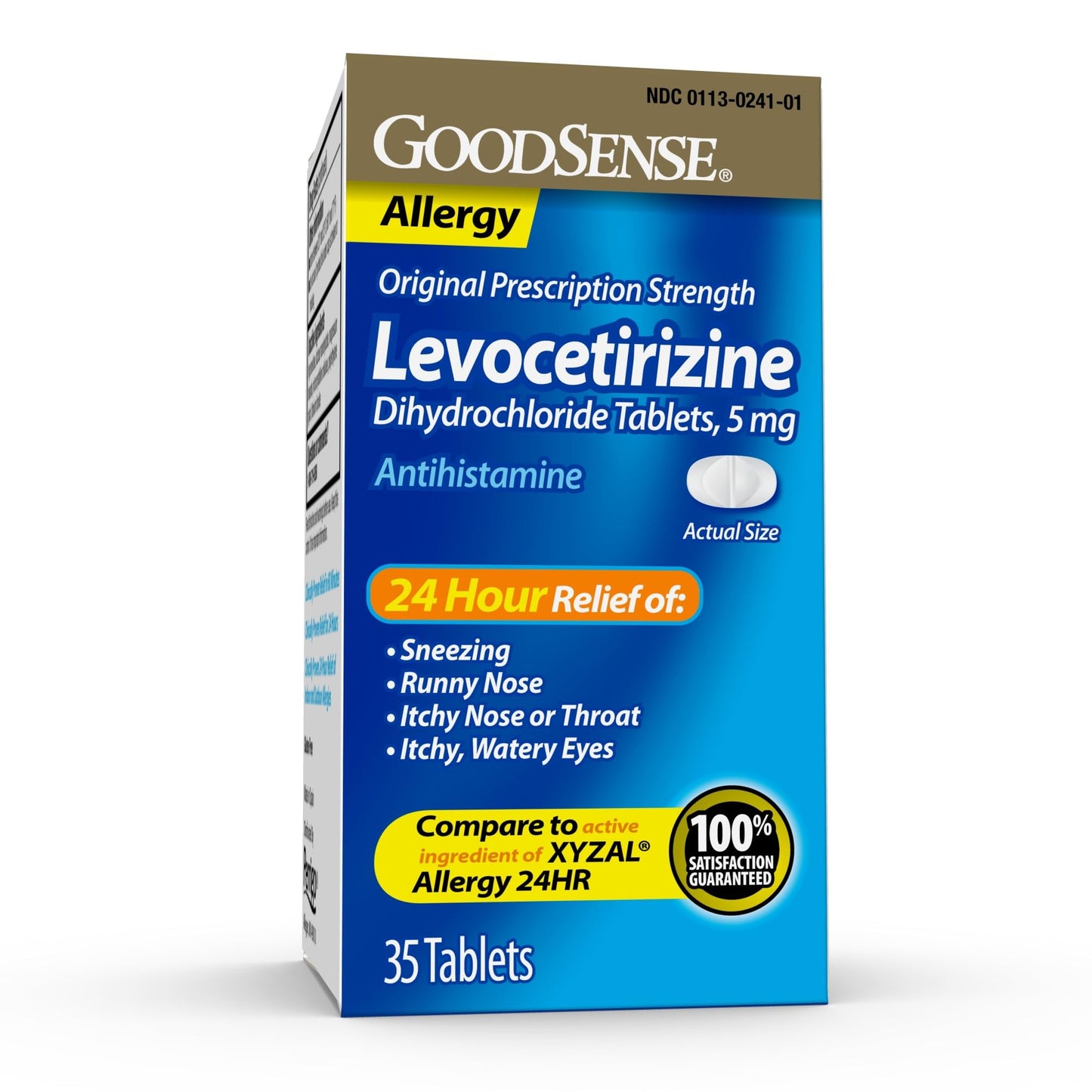 Good Sense Levocetirizine Dihydrochloride Tablets, Antihistamine, 5 mg, 35 Count (Pack of 1) - dailyvitalstore