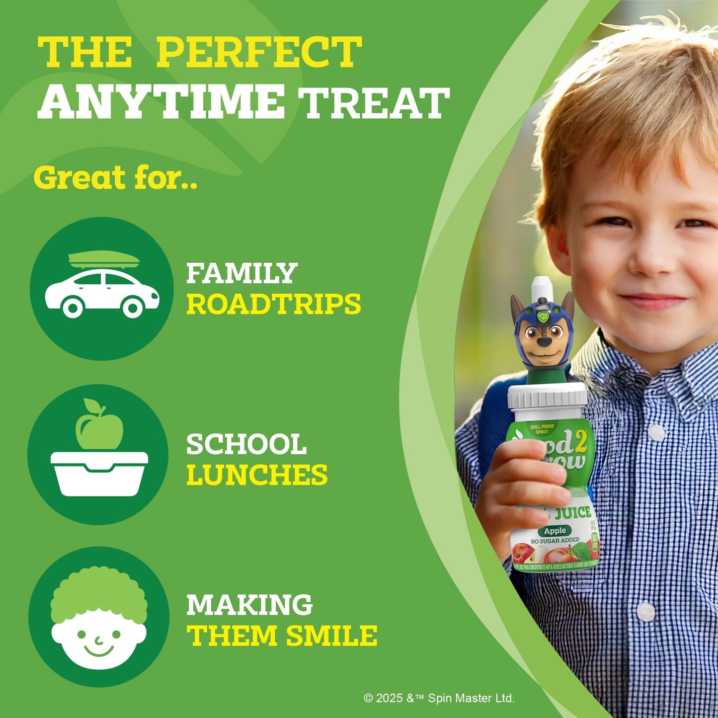 good2grow Apple Juice - 100% Juice Drinks for Kids, Fruit Juice No Sugar Added, 6 Fl Oz Juice Bottles with Spill-Proof PAW Patrol Character Tops (3 Pack) - dailyvitalstore