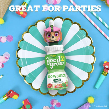 good2grow Apple Juice - 100% Juice Drinks for Kids, Fruit Juice No Sugar Added, 6 Fl Oz Juice Bottles with Spill-Proof PAW Patrol Character Tops (3 Pack) - dailyvitalstore