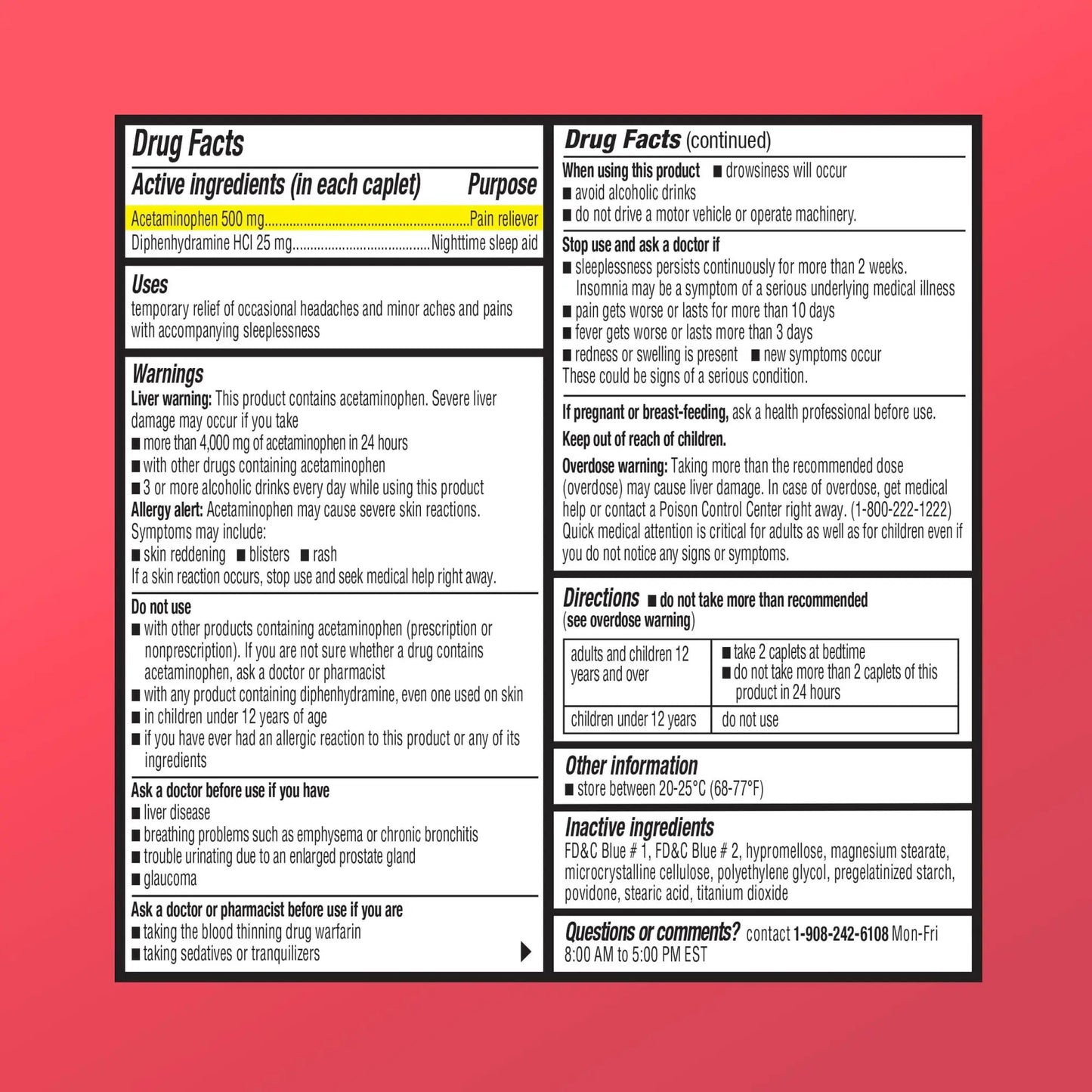 GoodMeds Compare to Tylenol PM PM Pain Reliever & Sleep Aid, Generic Acetaminophen 500mg, Fast-Acting, Extra Strength for Headaches, Migraines, Aches | Non-Habit Forming (375 Count) - dailyvitalstore