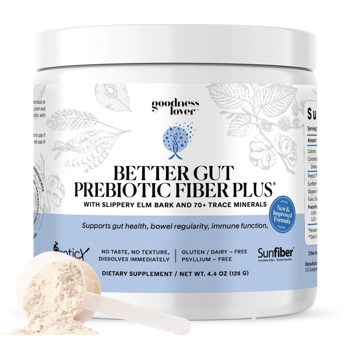 Goodness Lover Better Gut Prebiotic Fiber Plus, Digestive Health Supplement for Gut Health Support, Bloat Relief & Regularity Support, 30 Servings - dailyvitalstore