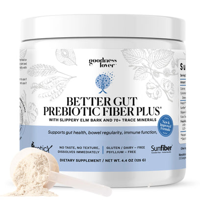 Goodness Lover Better Gut Prebiotic Fiber Plus, Digestive Health Supplement for Gut Health Support, Bloat Relief & Regularity Support, 30 Servings - dailyvitalstore
