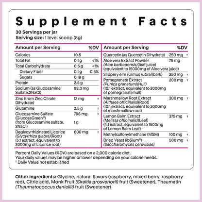 Goodness Lover Gut Soothe & Glow, Gut Digestive Support Supplement with L-Glutamine Powder and MSM, Support Bloat Relief, with Aloe Vera, Slippery Elm, Lemon Balm, 30 Servings - dailyvitalstore